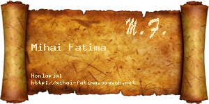 Mihai Fatima névjegykártya